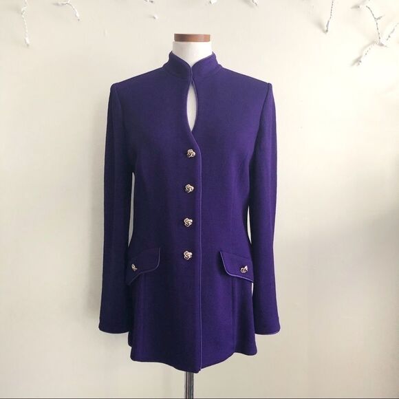 St. John Purple Jacket Blazer NWT $850 - Picture 2 of 8